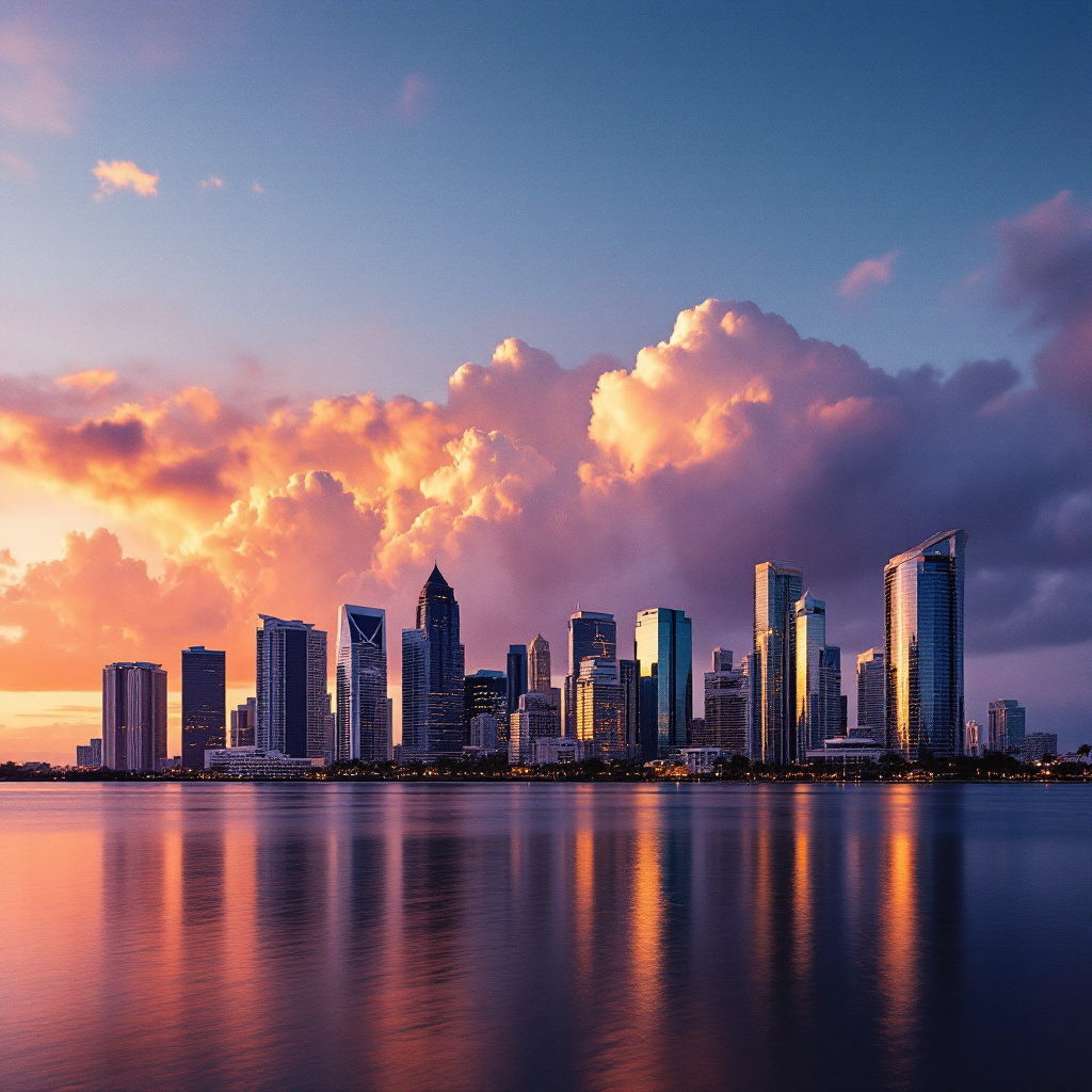 Miami skyline at golden hour — Diego Cipion